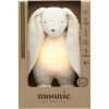 Peluche veilleuse lapin nature bio avec sons & lumières blanc polaire  par Moonie