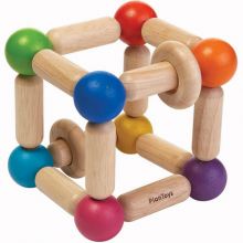 Hochet en bois carré souple  par Plan Toys