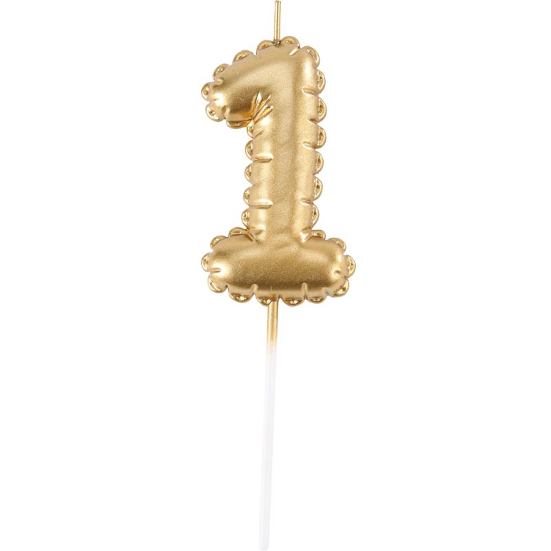 Bougie chiffre 1 or Arty Fêtes Factory