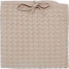 Tapis à langer en coton gaufré Latte - BB & Co