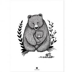 Affiche ours Family bear (30 x 40 cm)