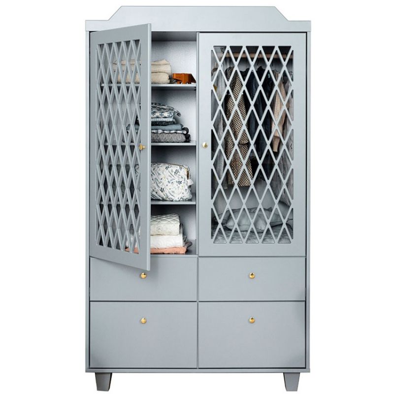 Armoire 2 portes + 4 tiroirs Harlequin grise Cam Cam Copenhagen