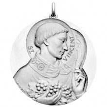 Médaille Saint Vincent (or blanc 750°)  par Becker