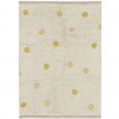 Tapis lavable Hippy Dots natural miel (120 x 160 cm) - Lorena Canals