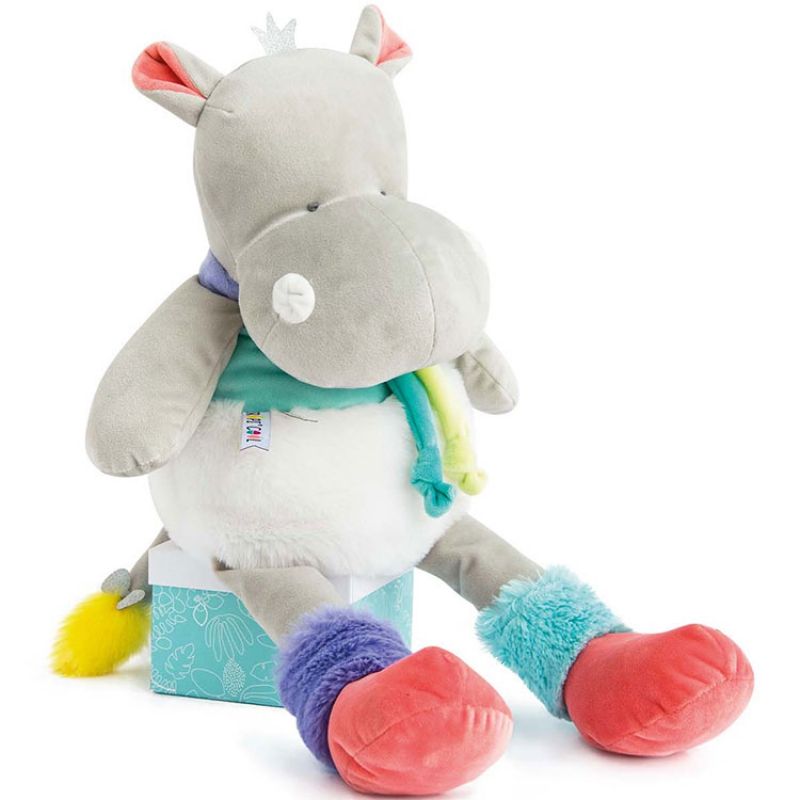 Peluche hippopotame Tropi'cool (80 cm) Doudou et Compagnie