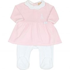 Pyjama robe Sophie la girafe rose (1 mois) - Trois Kilos Sept