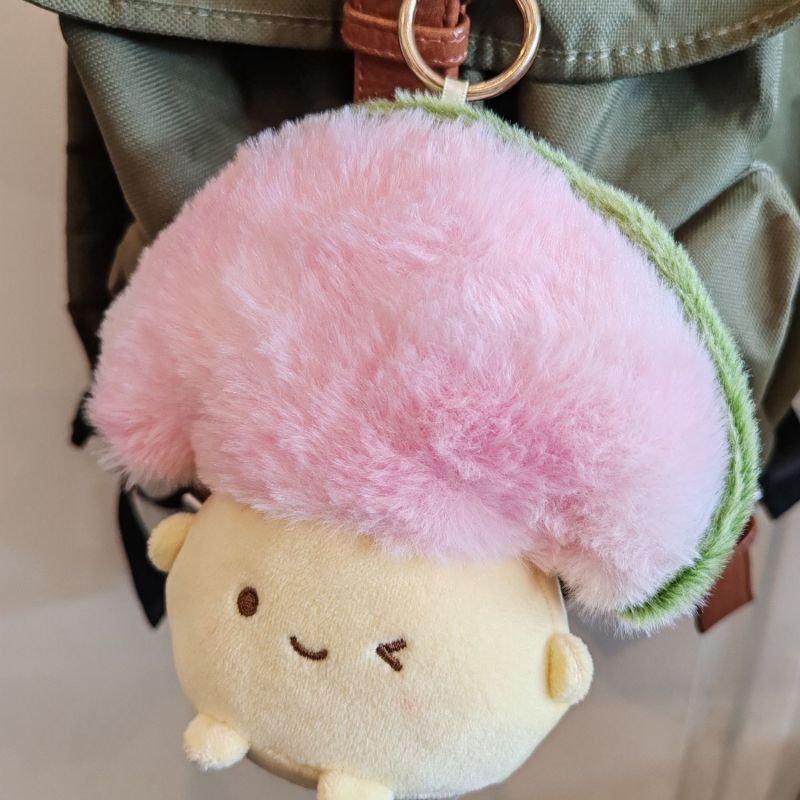 Porte-clé peluche Champignon Bolet (15 cm) Bazuuyu Ambiance 4