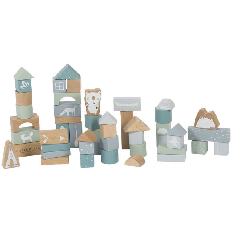 Blocs de construction Adventure blue (50 pièces) Little Dutch