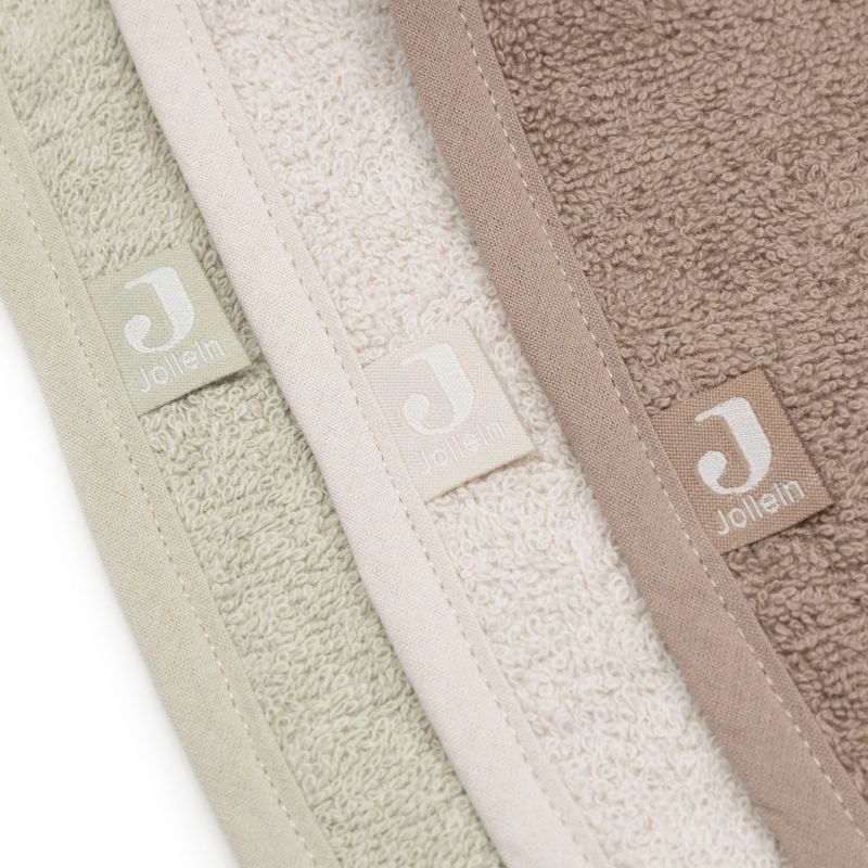 Lot de 3 bavoirs en éponge Sand-Soft Matcha-Milky Coffee Jollein Produit 6