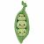 Variation Vert du produit Petite Peluche Squishies Petit pois (20 cm) de la marque Besitos