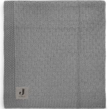 Couverture bébé en coton Bliss knit storm grey gris (75 x 100 cm)  par Jollein