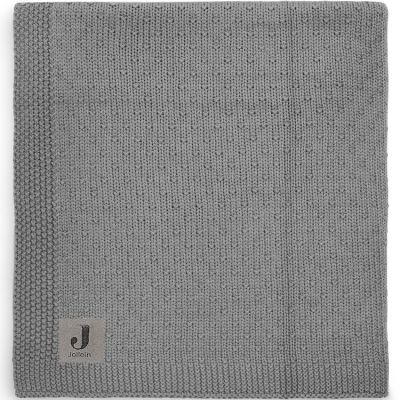 Couverture bébé en coton Bliss knit storm grey gris (75 x 100 cm) Jollein
