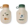 Lot de 2 gourdes réutilisables Lizzie Safari Sandy Mix - Liewood