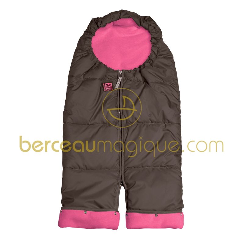Combizip marron et framboise (taille 1) Red Castle