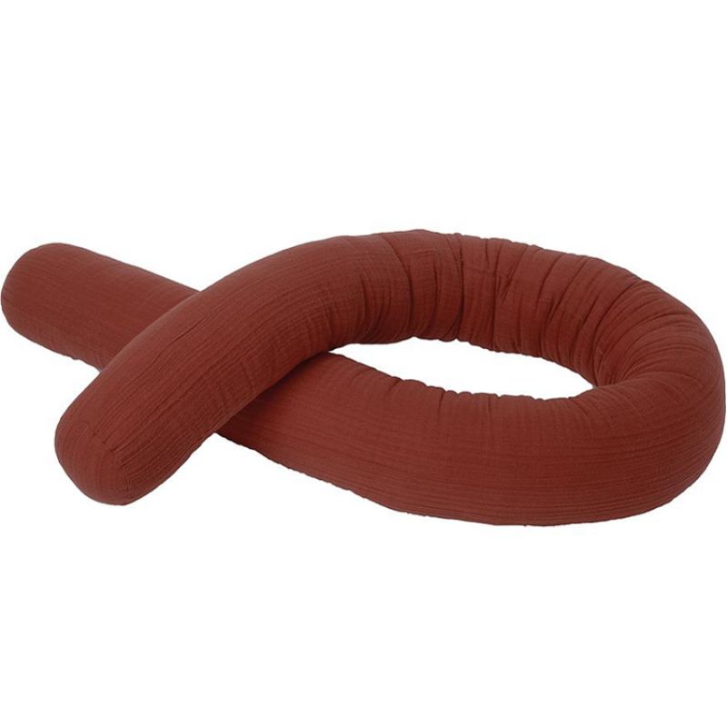 Coussin décoratif en mousseline rouille (200 cm) Kikadu