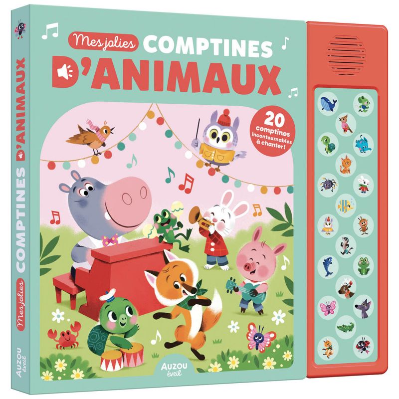 Livre sonore Mes jolies comptines d'animaux Auzou Editions Produit 1