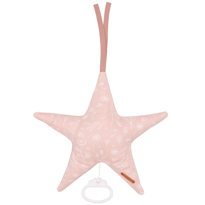 Peluche musicale étoile à suspendre Wild Flowers pink Little Dutch