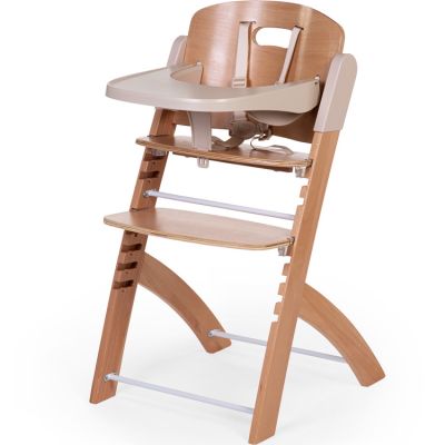 Childhome - Chaise haute bébé évolutive Evosit bois et beige