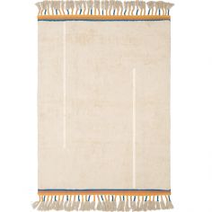 Tapis rectangulaire Happy beige sable (120 x 160 cm)