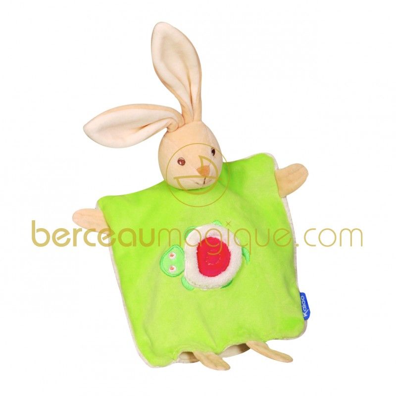 Doudou lapin vert tortue 123 Kaloo