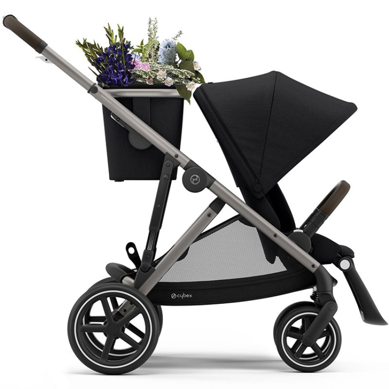 Poussette citadine Gazelle S Deep Black (châssis bronze) Cybex