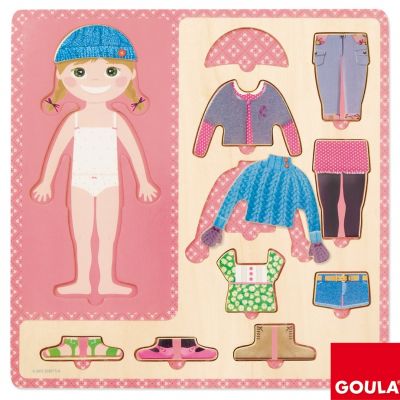 Puzzle Petite fille s'habille (10 pièces)  par Goula