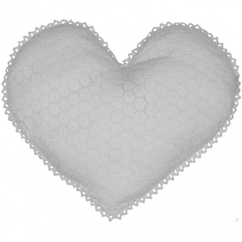 Coussin Coeur au crochet (40 x 40 cm) Taftan