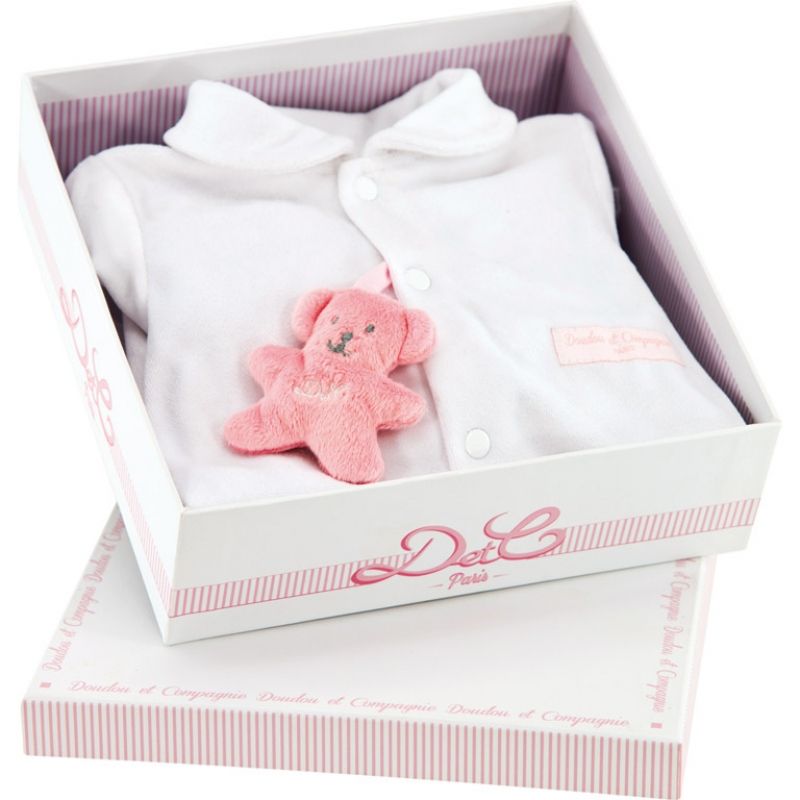 Coffret Pyjama + doudou rose (3 mois) Doudou et Compagnie