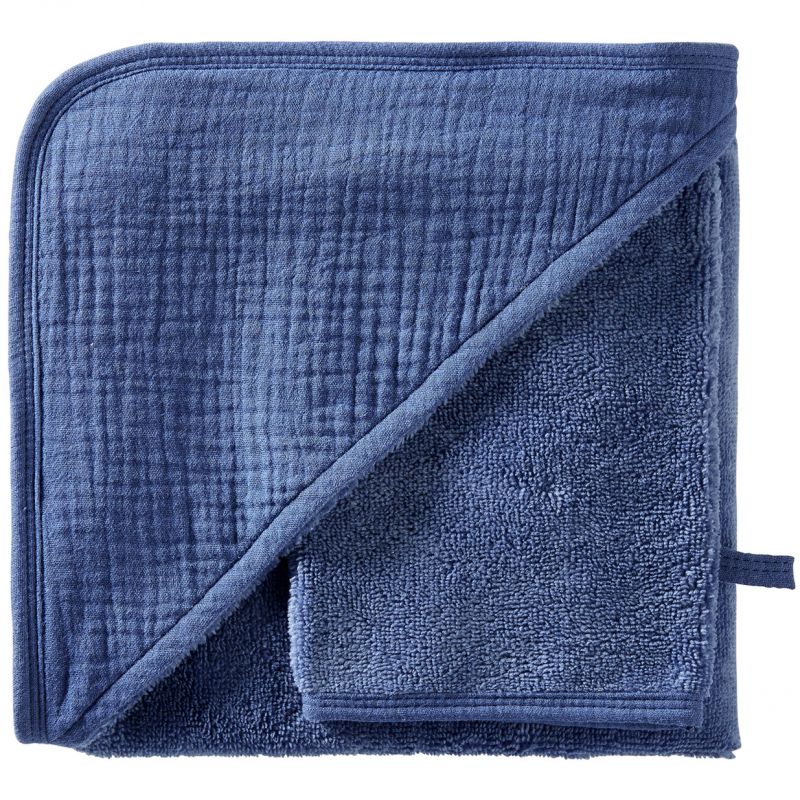 Cape de bain + gant en bambou indigo blush Mix & Match (70 x 70 cm) BB & Co