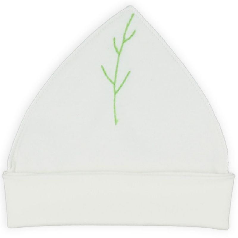 Bonnet de naissance blanc écru maille interlock coton bio (0-1 mois) Graine d'amour