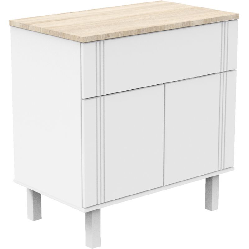 Commode 2 portes Eleonore blanc Sauthon mobilier