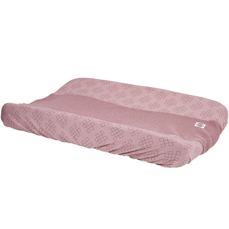 Housse de matelas à langer en coton Empire Maroon rose (67 x 47 cm) Lodger