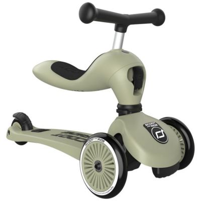 Porteur évolutif en trottinette Highwaykick 1 Olive