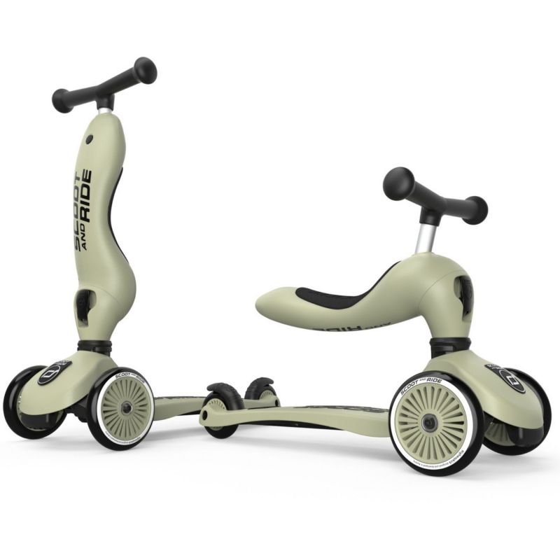 Porteur évolutif en trottinette Highwaykick 1 Olive Scoot and ride Produit 1