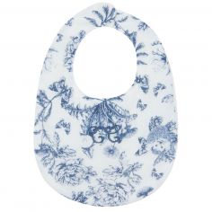 Bavoir bandana Toile de Jouy bleu - Tartine et Chocolat