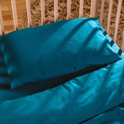 Taie d'oreiller pur coton Bleu nuit (40 x 60 cm)