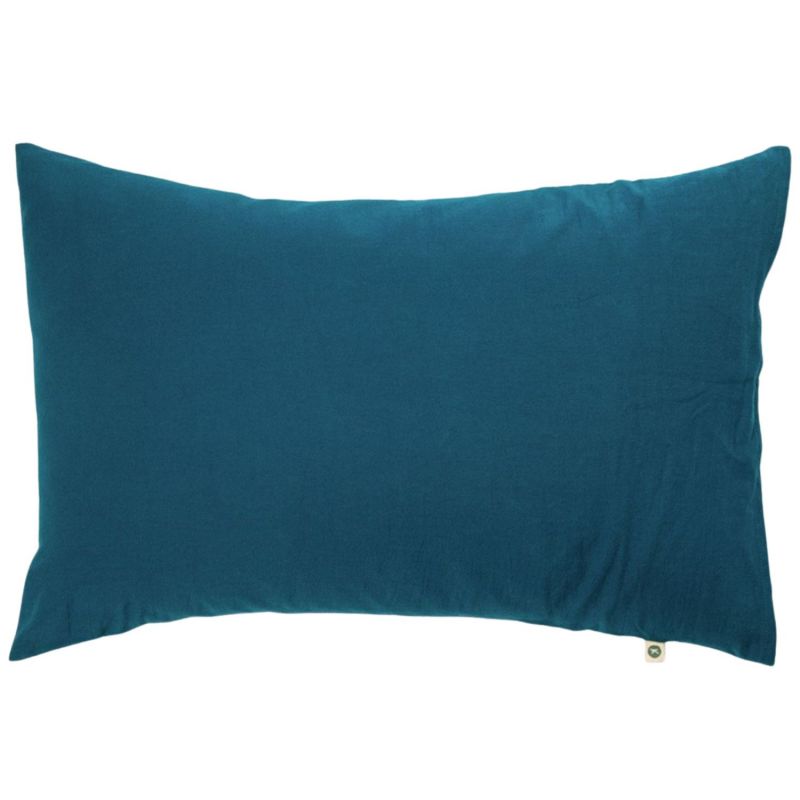 Taie d'oreiller pur coton Bleu nuit (40 x 60 cm) Kadolis Produit 1