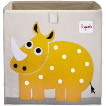 Cube de rangement en tissu Rhinocéros  par 3 sprouts