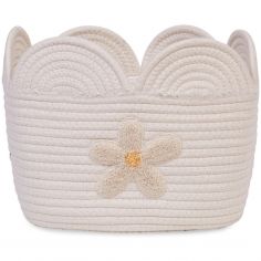 Panier de rangement Fleur écru (30 x 20 cm) - Childhome
