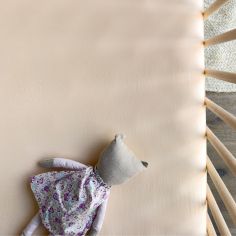 Drap housse pur coton Rose nude (70 x 140 cm)