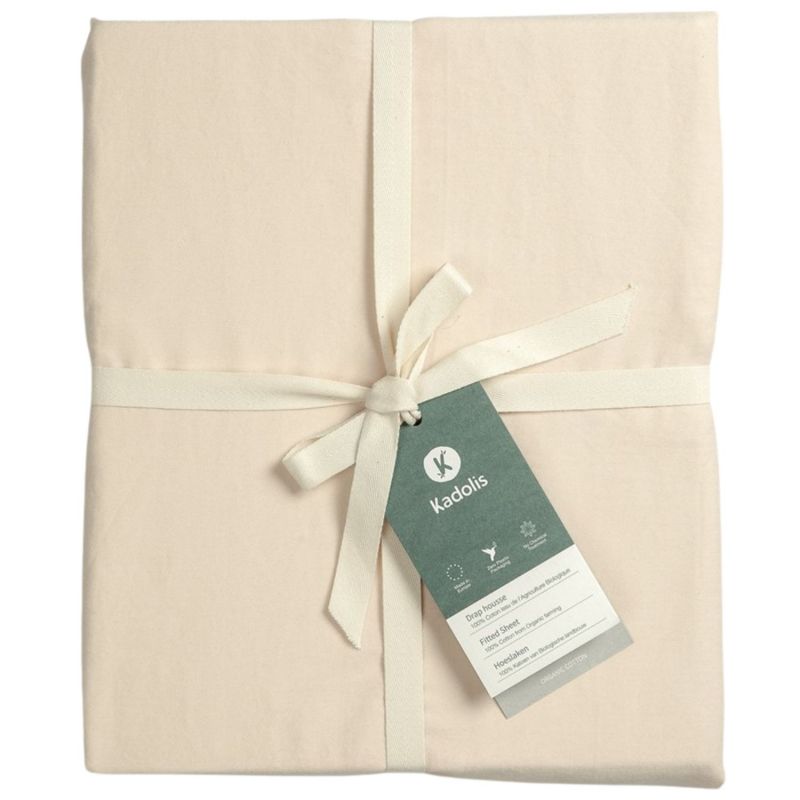 Drap housse pur coton Rose nude (70 x 140 cm) Kadolis Packaging 4