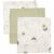 Variation Blanc, vert, gris du produit Lot de 3 mini langes Over the Moon (31 x 31 cm) de la marque Jollein