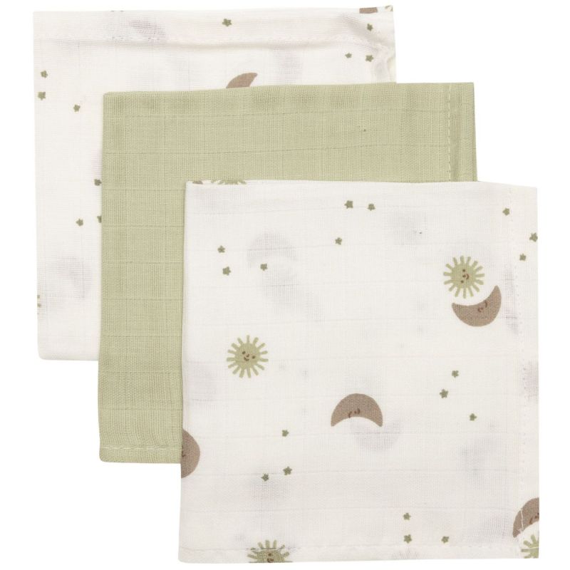 Lot de 3 mini langes Over the Moon (31 x 31 cm) Jollein Produit 1