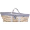 Couffin moïse naturel avec matelas et habillage jersey gris - Childhome