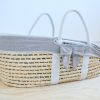 Couffin moïse naturel avec matelas et habillage jersey gris Childhome Ambiance 5