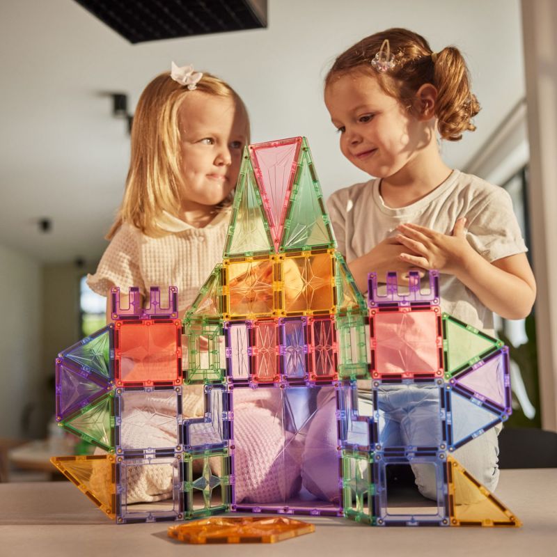 Kit de construction magnétique Petite Pastel (36 pièces) Cleverclixx Ambiance 2