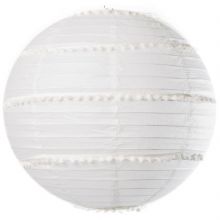 Boule japonaise pompons blanc  par Arty Fêtes Factory