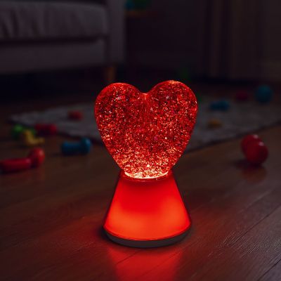 Lampe à paillettes Magic Glow Cœur