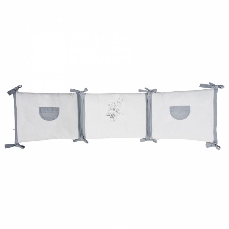 Tour de lit en lin Paquito et Lolita (pour lits 60x120 et 70x140cm) Noukie's