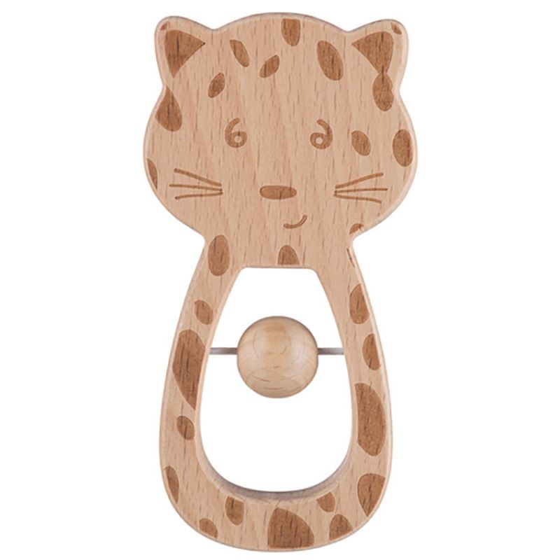 Hochet en bois Léopard Safari Bébé Confort